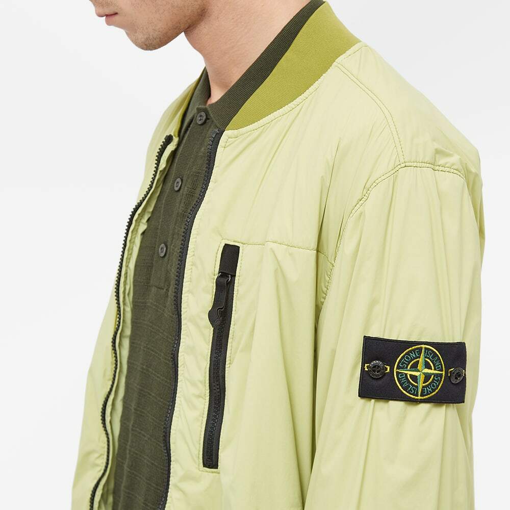 Stone Island Men s Nylon Tc Bomber Jacket In Light Green Stone Island Stone Island Men s Nylon Tc Bomber Jacket In Light Green Stone Island