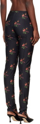Meryll Rogge Black Floral Jersey Leggings