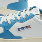Autry Men's Medalist Leather Sneakers in Leather White/Niagra