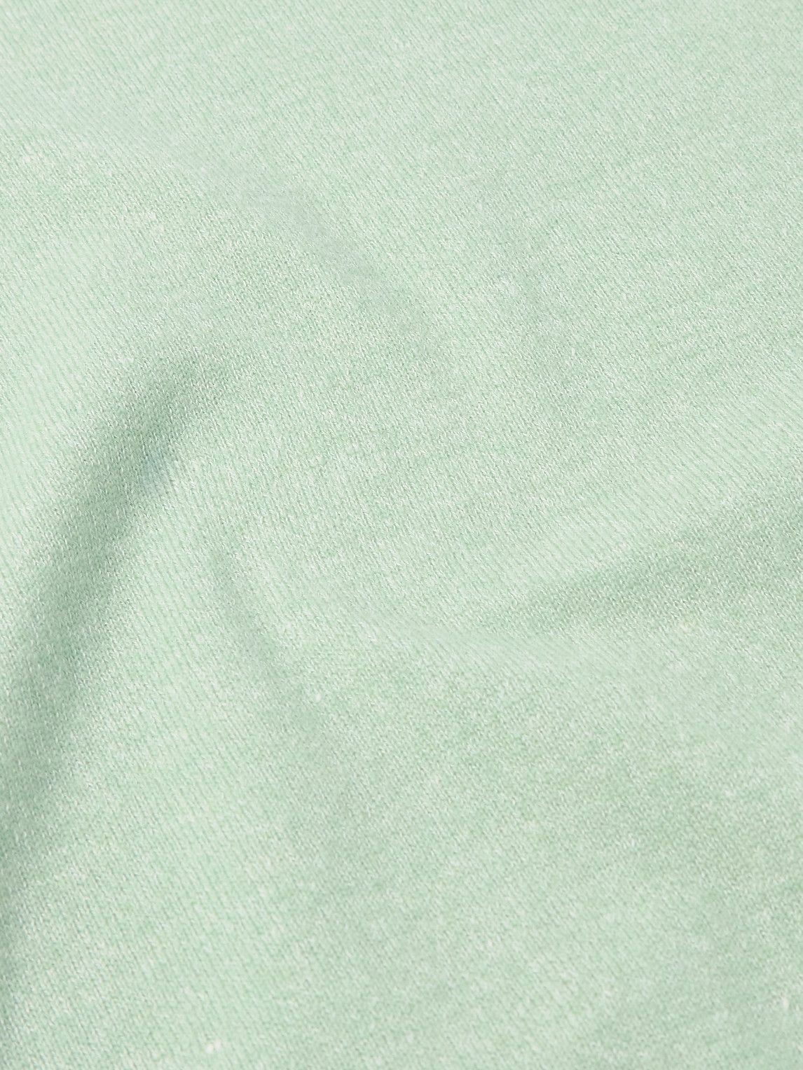 Kingsman - Slim-Fit Cashmere and Linen-Blend Sweater - Green