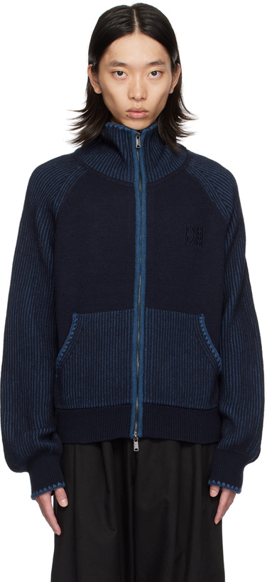 Photo: lesugiatelier Navy High Neck Sweater
