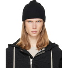 Rick Owens Black Tower Ribbed Beanie