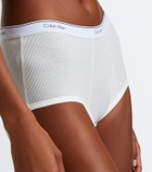 Calvin Klein Collection Thaïs ribbed-knit cotton-blend briefs