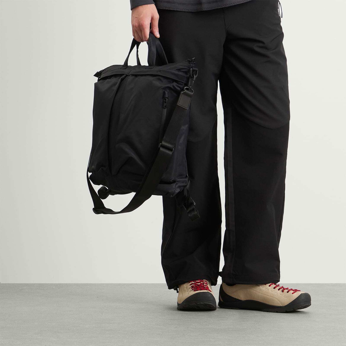 F/CE. Recycled Twill 3-Way Helmet Bag in Black 