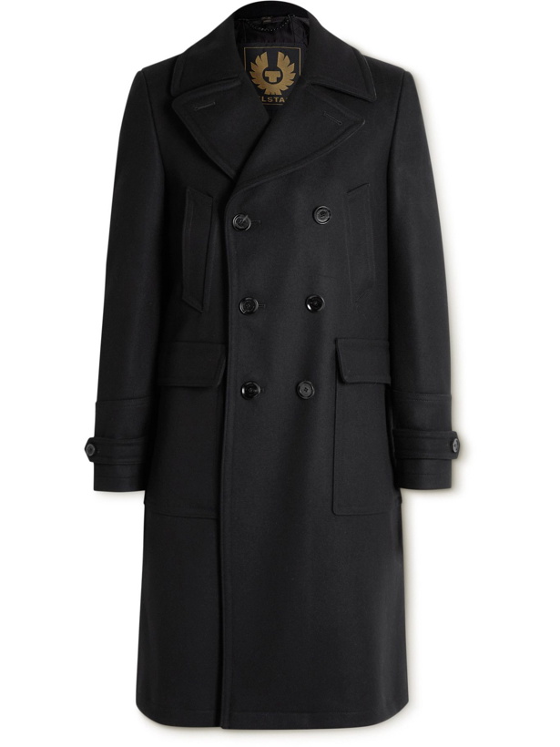 Photo: Belstaff - New Mildford Double-Breasted Padded Wool-Blend Overcoat - Black