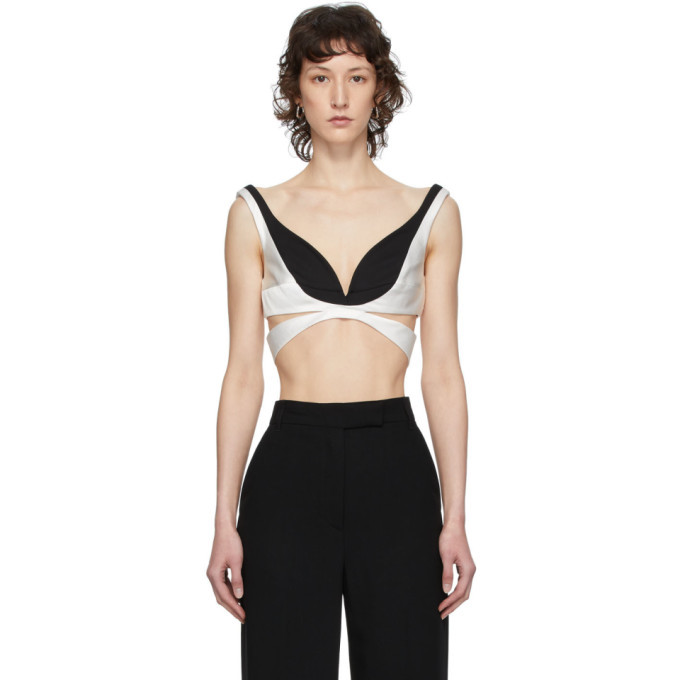 Haider Ackermann Black and White Cut-Out Bustier Haider Ackermann