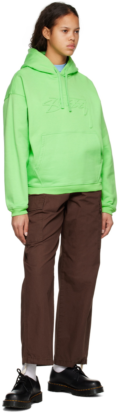 Stüssy Green Oversized Hoodie