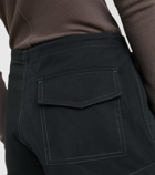 Dion Lee High-rise cotton-blend shorts