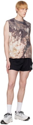 OVER OVER Black Track Shorts