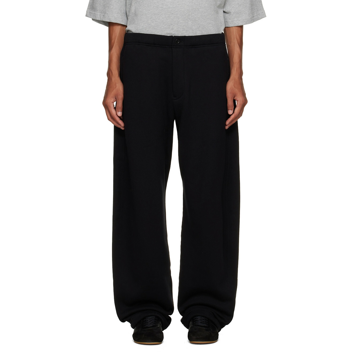 sacai Black Cotton Jersey Sweatpants