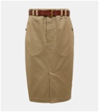 Saint Laurent Cotton gabardine pencil skirt