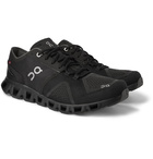 On - Cloud Rubber-Trimmed Mesh Running Sneakers - Black