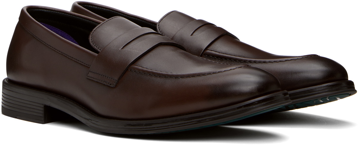 PS by Paul Smith Brown Leather Pierce Loafers