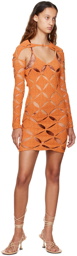 Isa Boulder SSENSE Exclusive Orange & Yellow Reversible Minidress