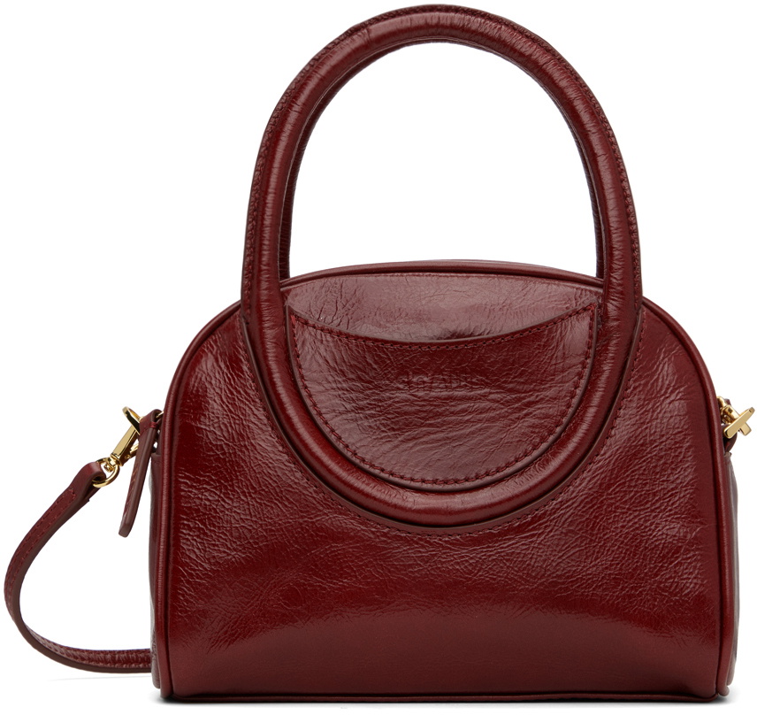 Staud Red Maude Mini Bowler Bag