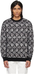 Balmain Black & Gray Snakeskin Sweater