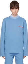 Thom Browne Blue Oversized Sweatshirt