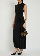Simkhai Acacia Draped Jersey Maxi Dress Black