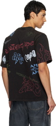 BAPE Black Overall Print Relaxed Fit T-shirt