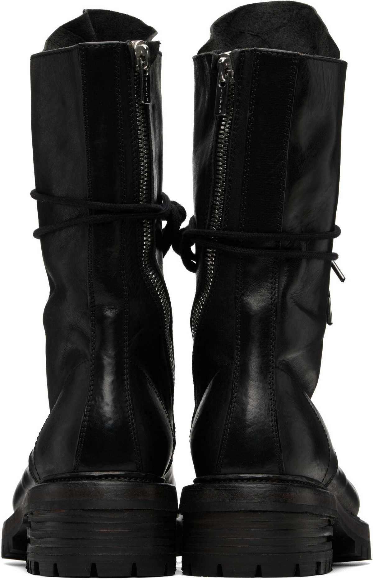 A DICIANNOVEVENTITRE Black Luke High Biker Boots
