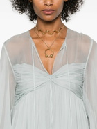 Chloé Pleated Silk Mini Dress