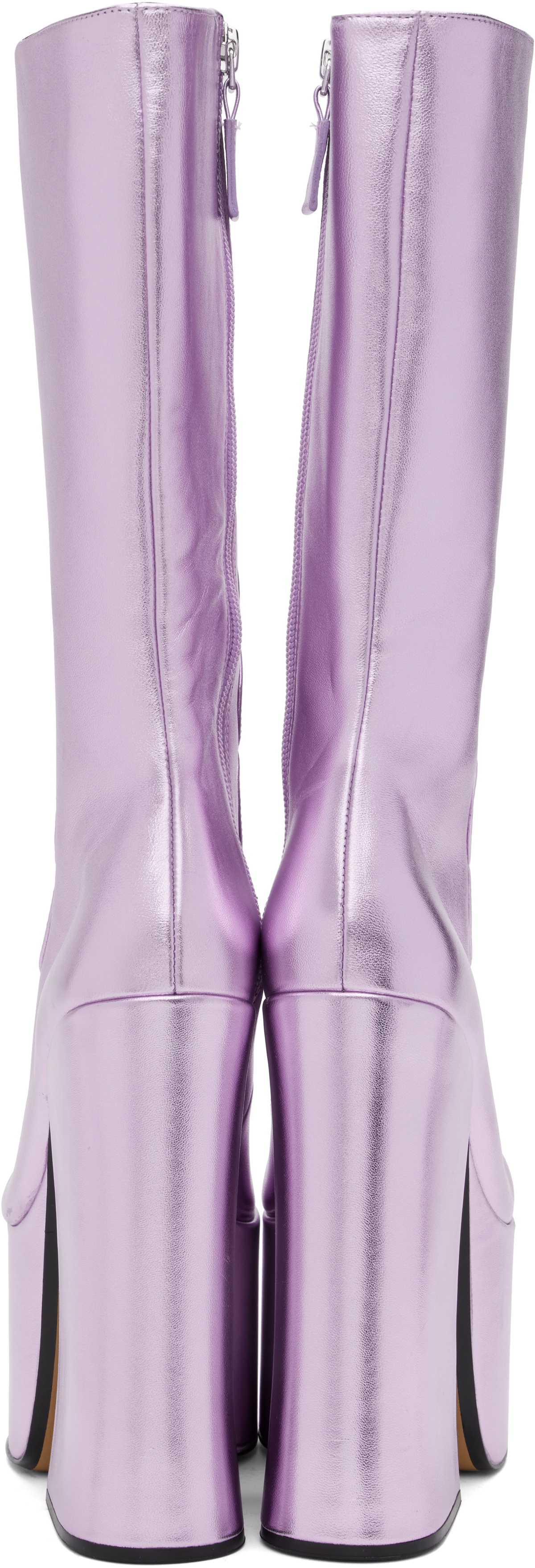 Marc Jacobs Purple 'The Metallic Kiki' Knee High Boots