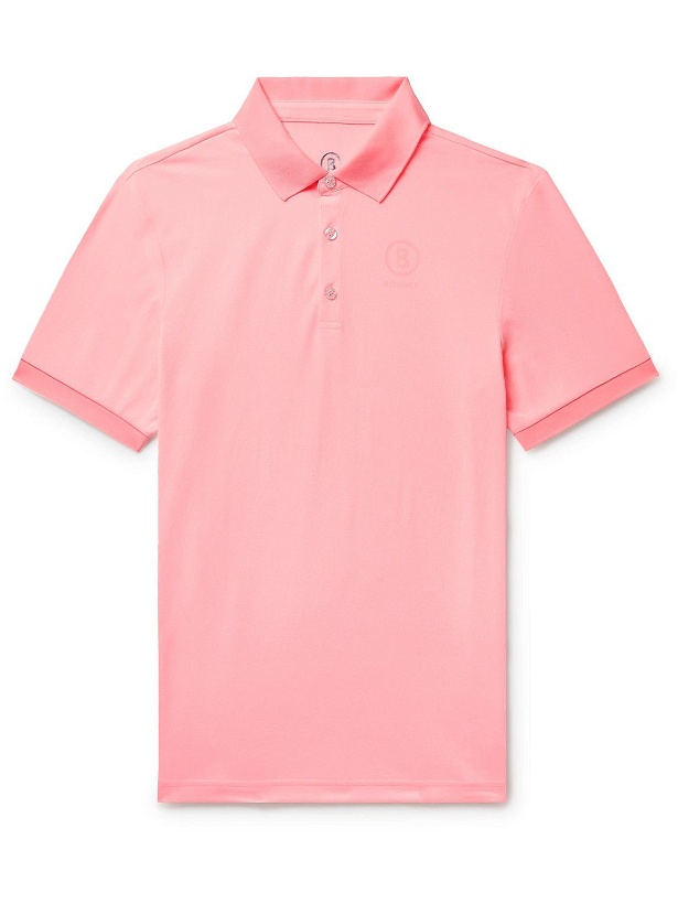 Photo: Bogner - Daniel Logo-Print Jersey Golf Polo Shirt - Pink