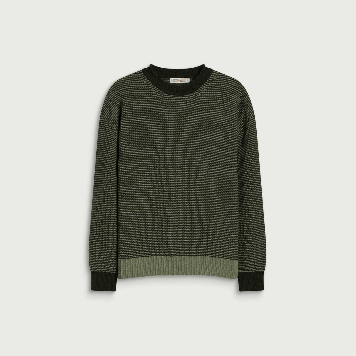 FrizmWORKS Men's Rollneck Ringer Knit in Olive