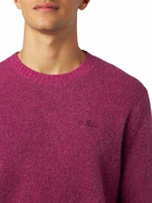 MC2 Saint Barth Man Fuchsia Stretch Wool Sweater With St. Barth Embroidery