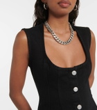 Frame The Seamed Scoop denim minidress