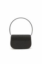 Diesel 1DR-Iconic shoulder bag in glitter fabric - Shoulder Bags Womens in Black