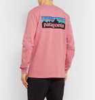 Patagonia - P-6 Responsibili-Tee Printed Cotton-Blend Jersey T-Shirt - Pink
