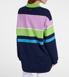 Versace Striped cotton jersey polo sweater