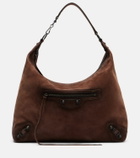 Balenciaga Le City Medium suede tote bag