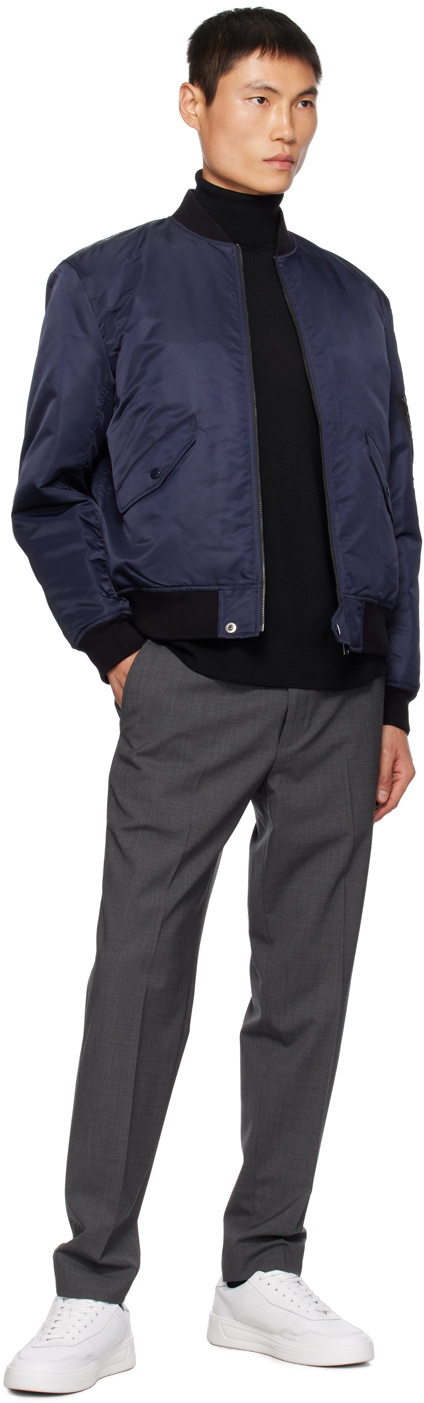 Theory Navy Flight Bomber Jacket