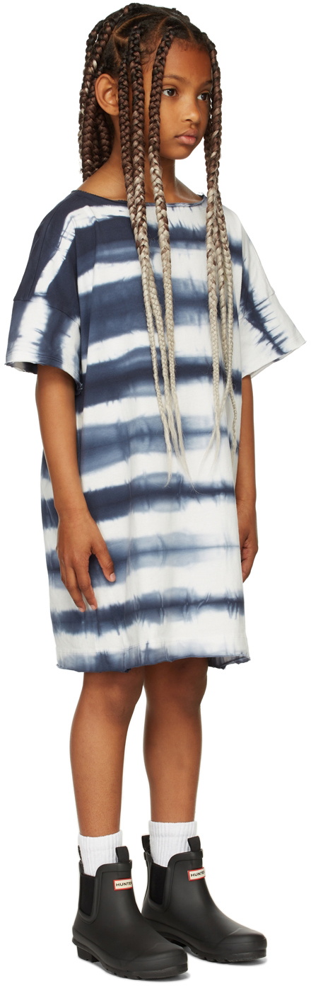 Repose AMS Kids Blue & White Tie-Dye T-Shirt Dress