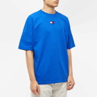 Tommy Jeans Men's Split Hem Flag T-Shirt in Cobalt