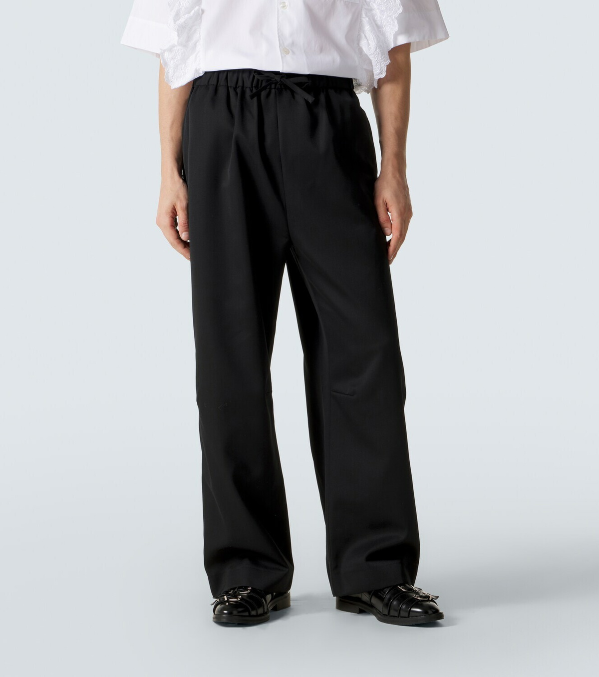 Simone Rocha Crêpe satin wide-leg pants