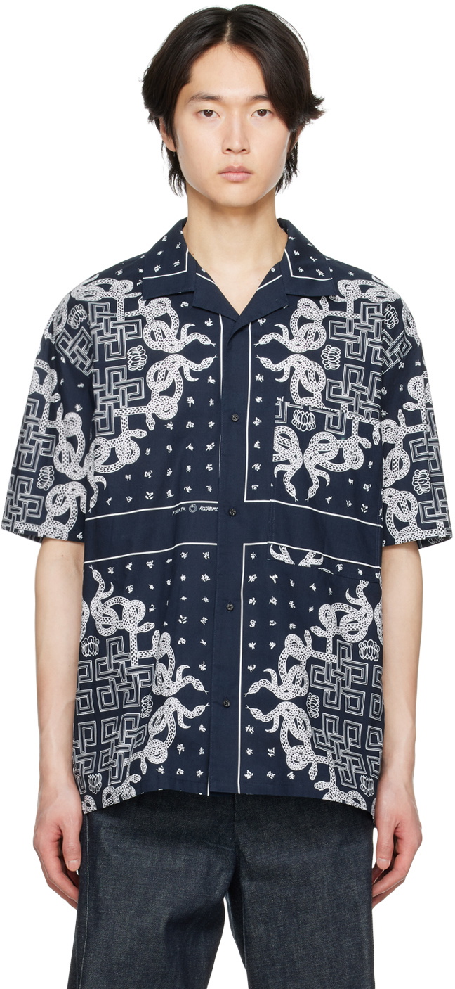 KOZABURO Navy Bandana Shirt Kozaburo