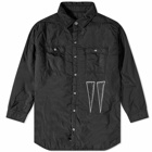 Rick Owens DRKSHDW Men's Oversized Lyrics Outershirt in Black