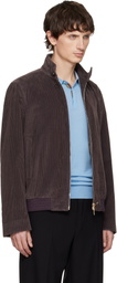 Paul Smith Brown Two-Tone Cotton Cord Bomber Jacket