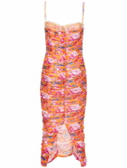 MAGDA BUTRYM Ruched Printed Jersey Midi Dress