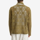 Merely Made Men's Knit Flower Overshirt in Khaki
