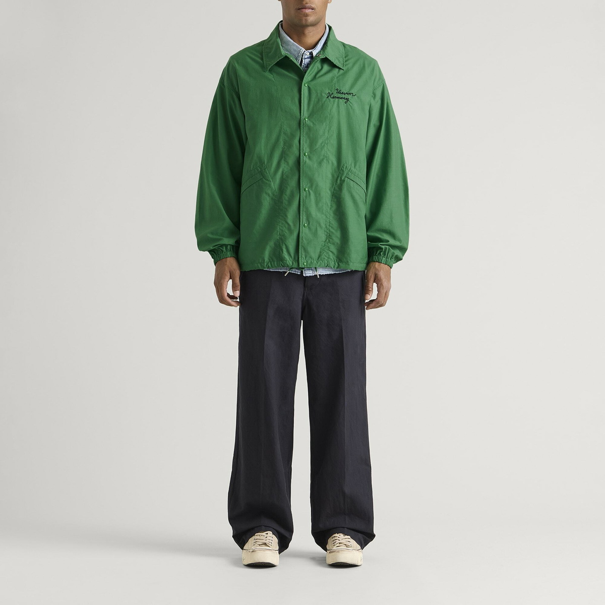 Visvim Men's Windfall Coach Jacket in Green Visvim