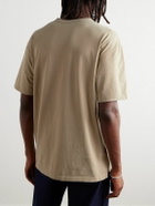 Nike - Sportswear Premium Essentials Logo-Embroidered Cotton-Jersey T-Shirt - Neutrals