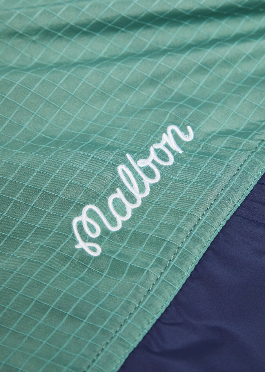 Malbon Caribe Logo Hooded Shell Jacket Green