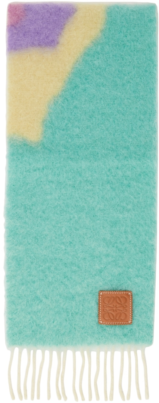 Loewe Multicolor Mohair Graphic Scarf