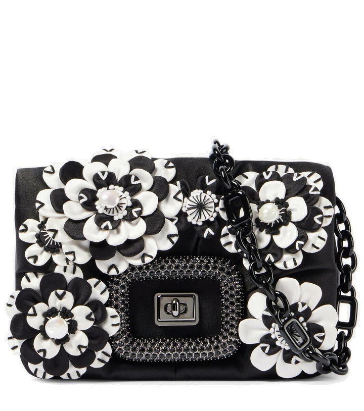 Photo: Roger Vivier Viv' Choc floral-appliqué satin crossbody bag