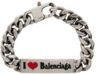 Balenciaga Silver Plate Gourmette Bracelet