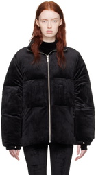GCDS Black Embossed Down Jacket